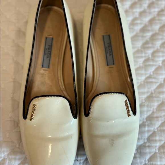 Prada Women's Cream Loafers - Picture 1 of 7